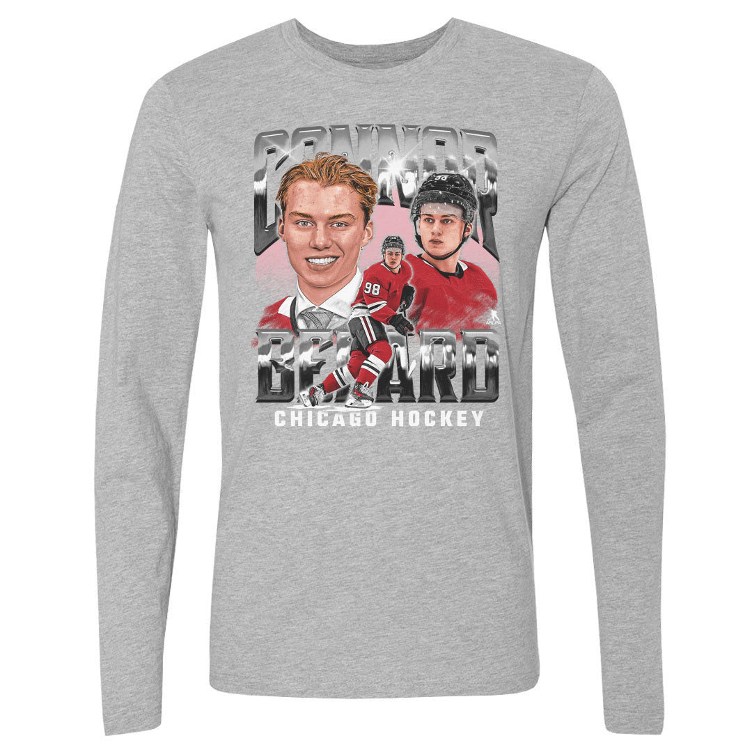 Connor Bedard Men&#39;s Long Sleeve T-Shirt | 500 LEVEL