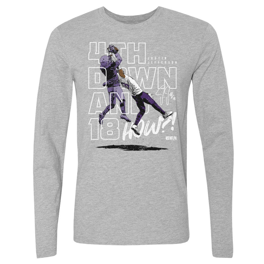 Justin Jefferson Men&#39;s Long Sleeve T-Shirt | 500 LEVEL