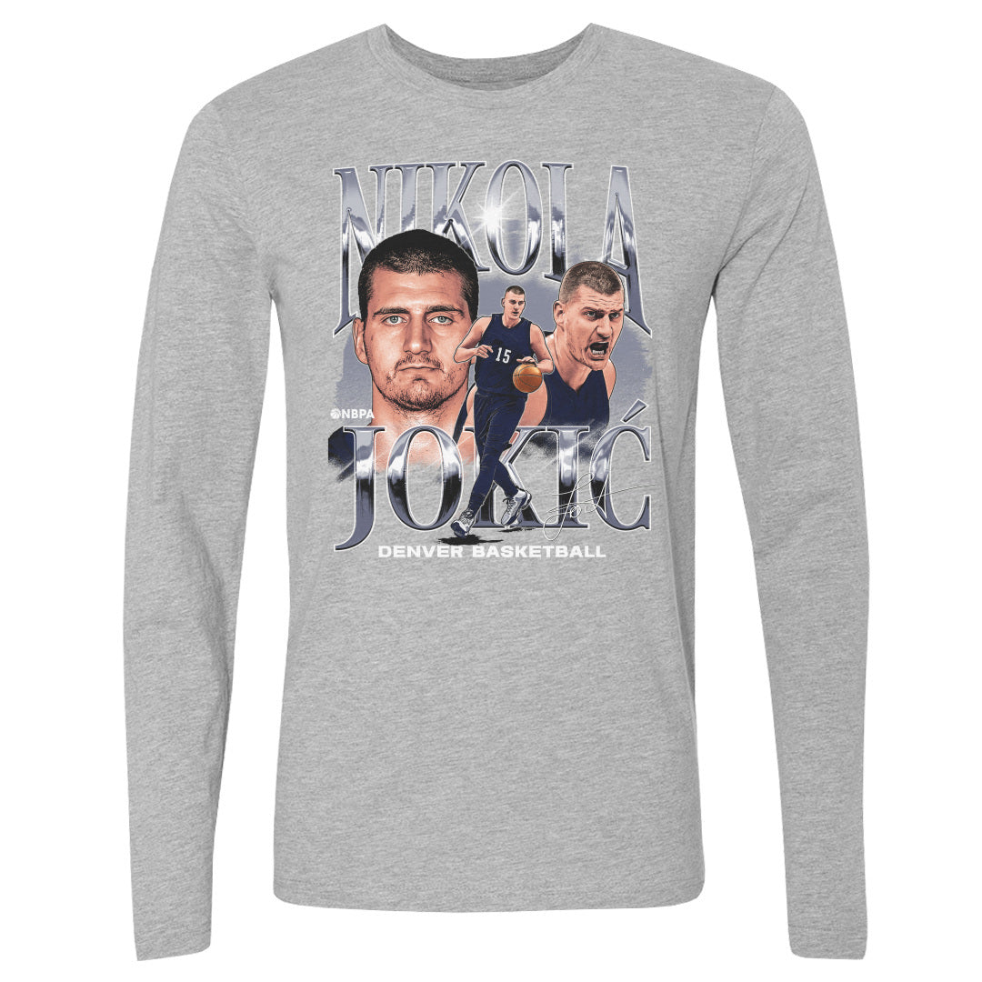 Nikola Jokic Men&#39;s Long Sleeve T-Shirt | 500 LEVEL