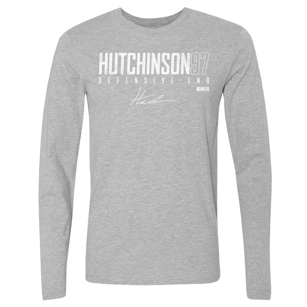 Aidan Hutchinson Men&#39;s Long Sleeve T-Shirt | 500 LEVEL