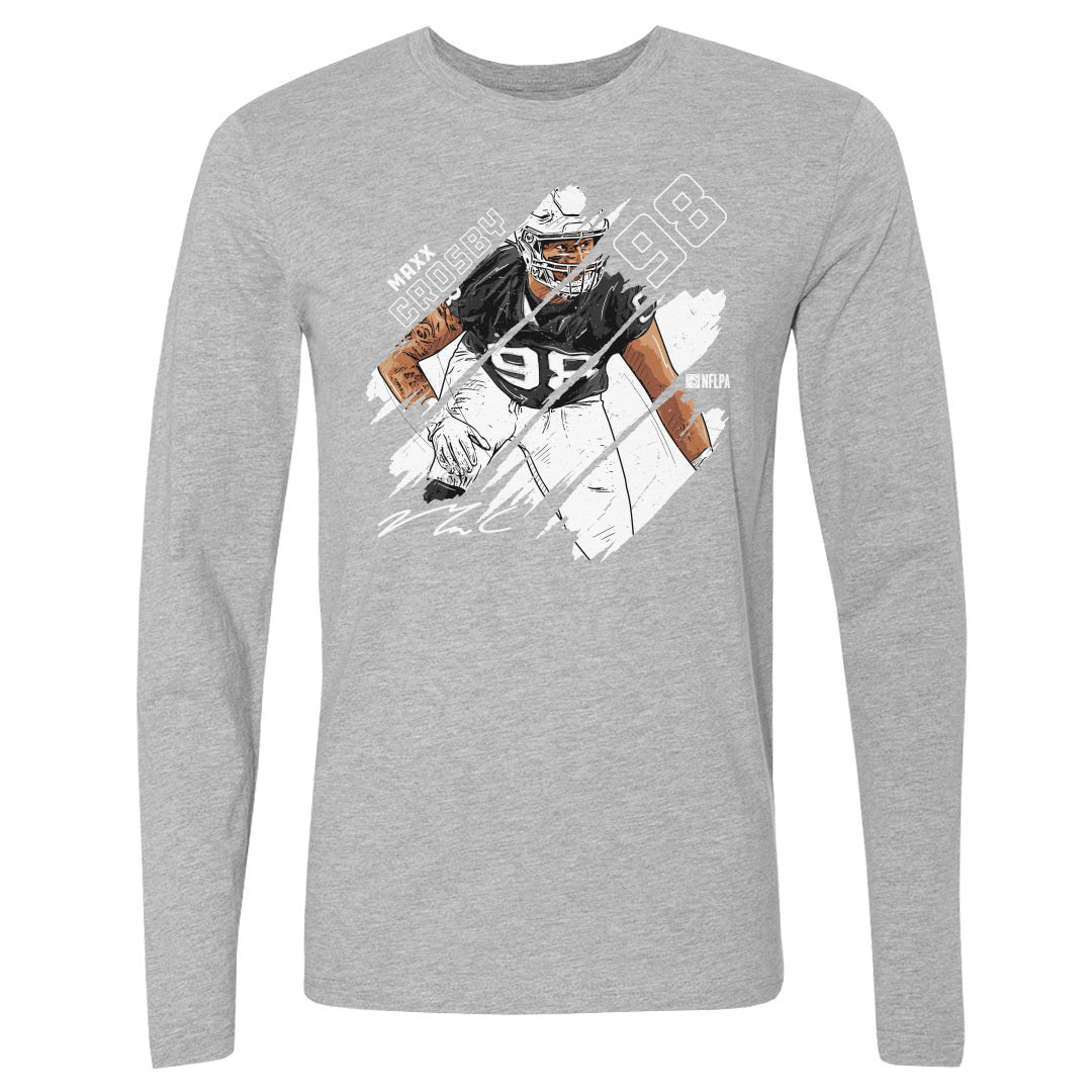 Maxx Crosby Men&#39;s Long Sleeve T-Shirt | 500 LEVEL