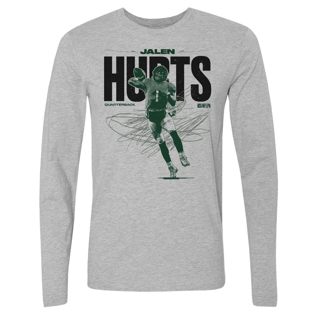 Jalen Hurts Men&#39;s Long Sleeve T-Shirt | 500 LEVEL