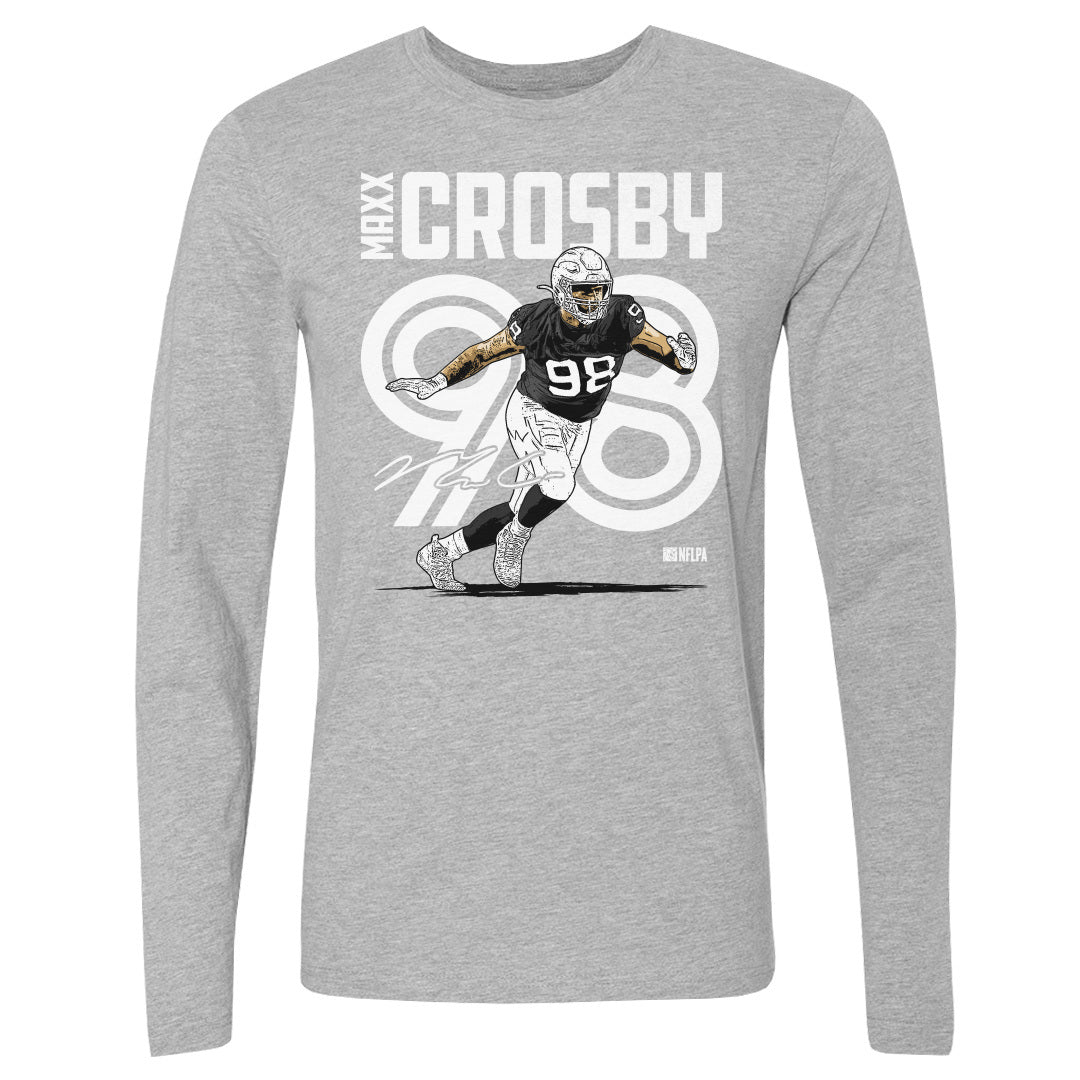 Maxx Crosby Men's Long Sleeve T-Shirt 3601, Las Vegas Football Men's Long  Sleeve T-Shirt