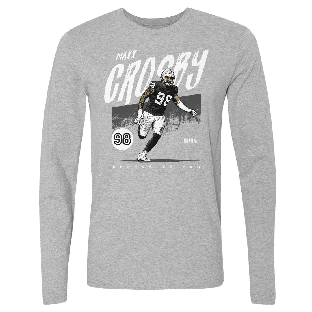 Maxx Crosby Men&#39;s Long Sleeve T-Shirt | 500 LEVEL