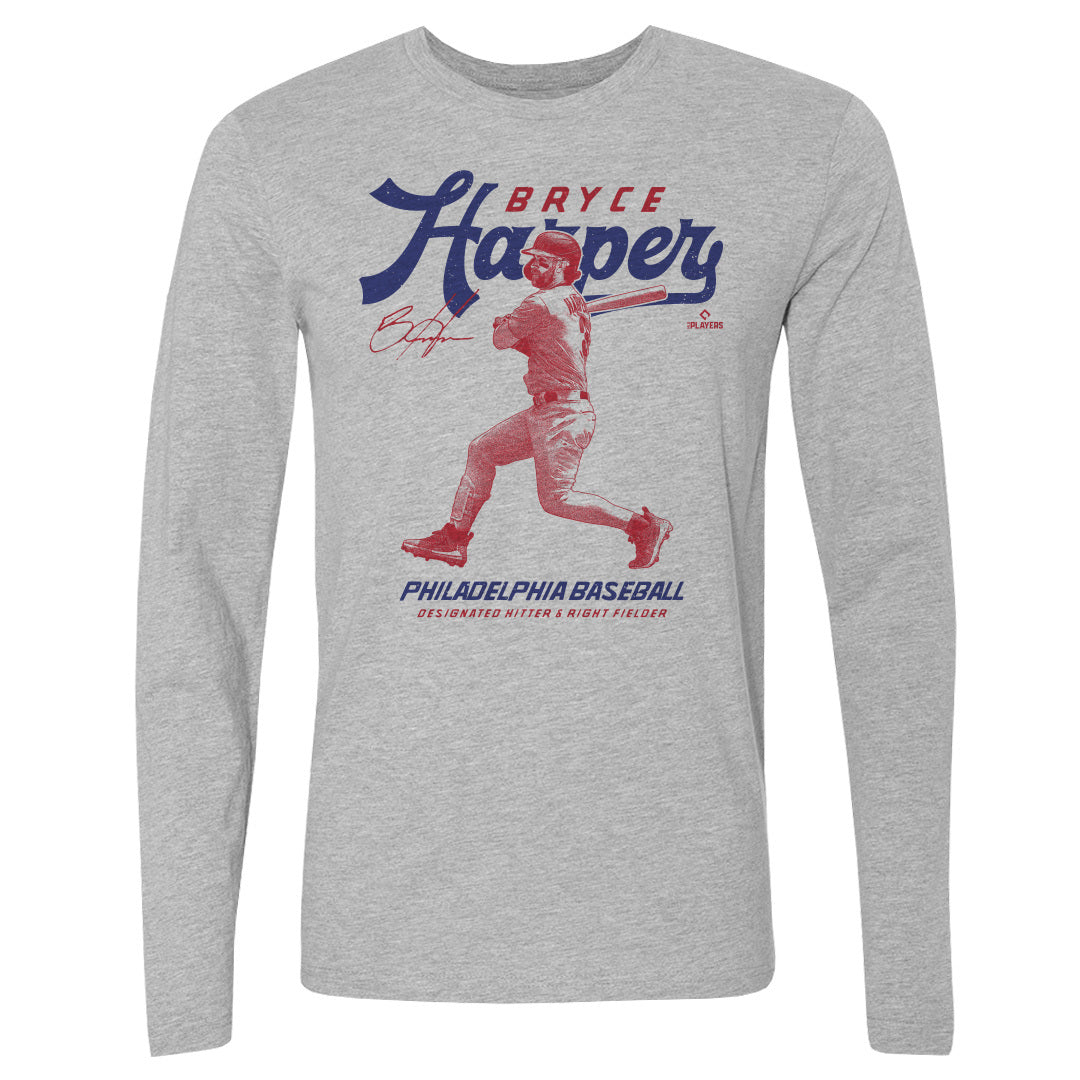 Bryce Harper Men's Long Sleeve T-Shirt, Philadelphia Baseball Men's Long  Sleeve T-Shirt