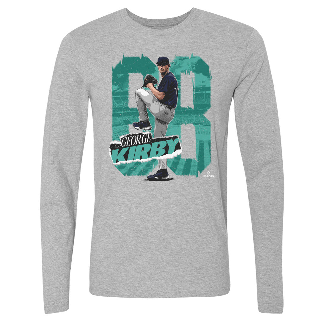 Youth George Kirby Seattle Mariners Backer Long Sleeve T-Shirt - Navy