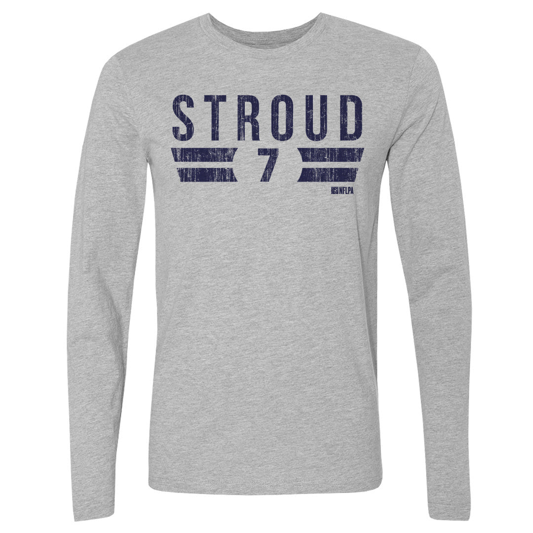 C.J. Stroud Men&#39;s Long Sleeve T-Shirt | 500 LEVEL