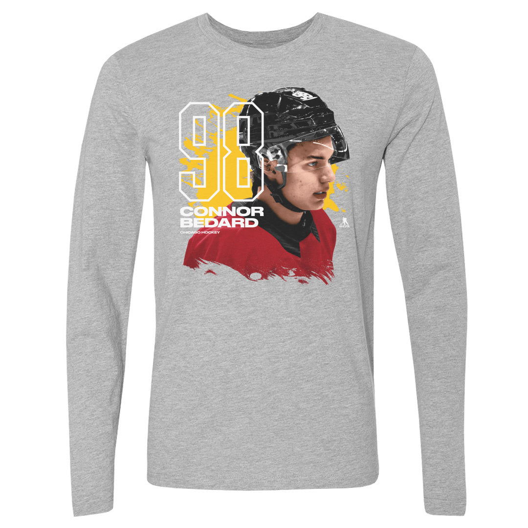 Connor Bedard Men&#39;s Long Sleeve T-Shirt | 500 LEVEL