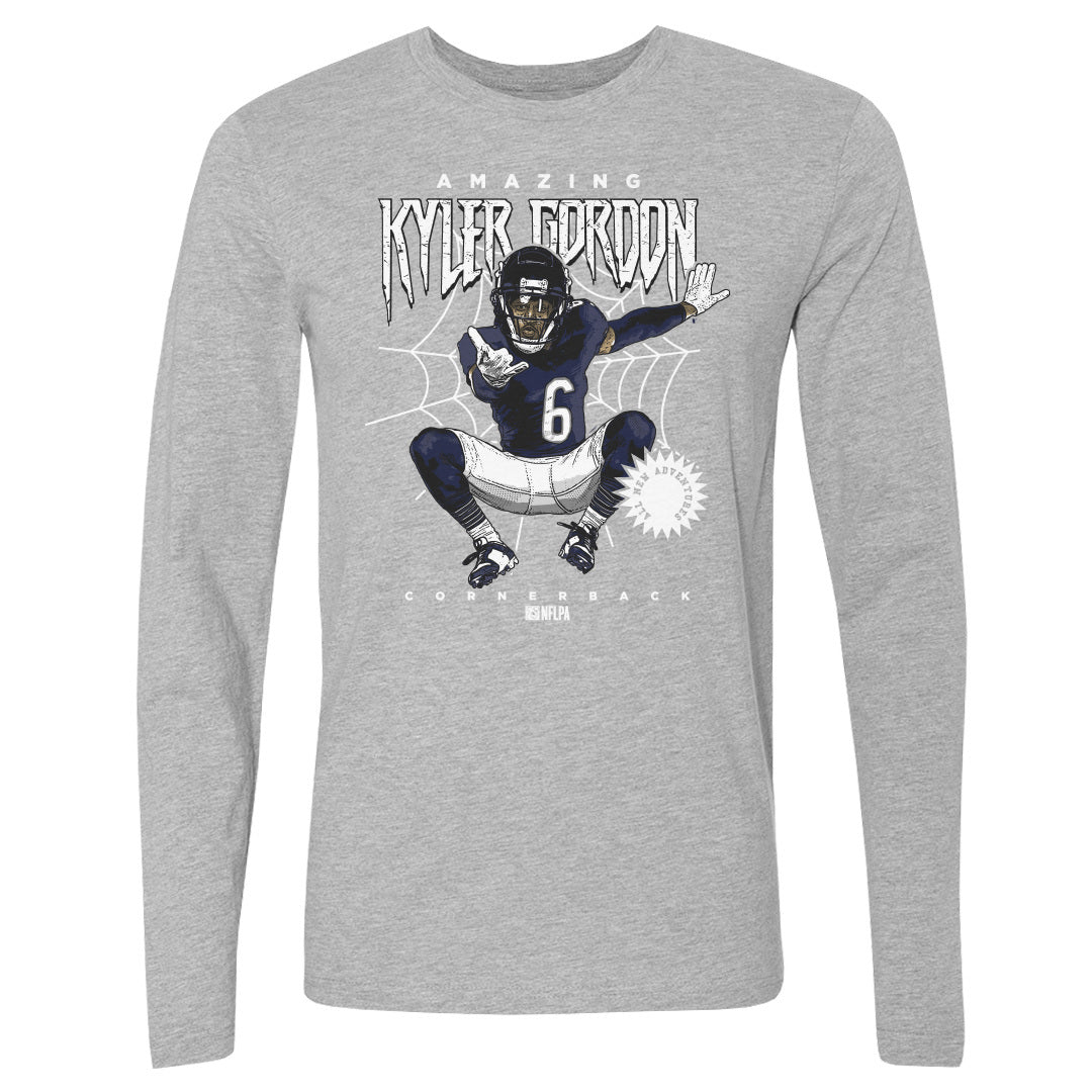 Kyler Gordon Men's Long Sleeve T-Shirt, Chicago Football Men's Long Sleeve  T-Shirt