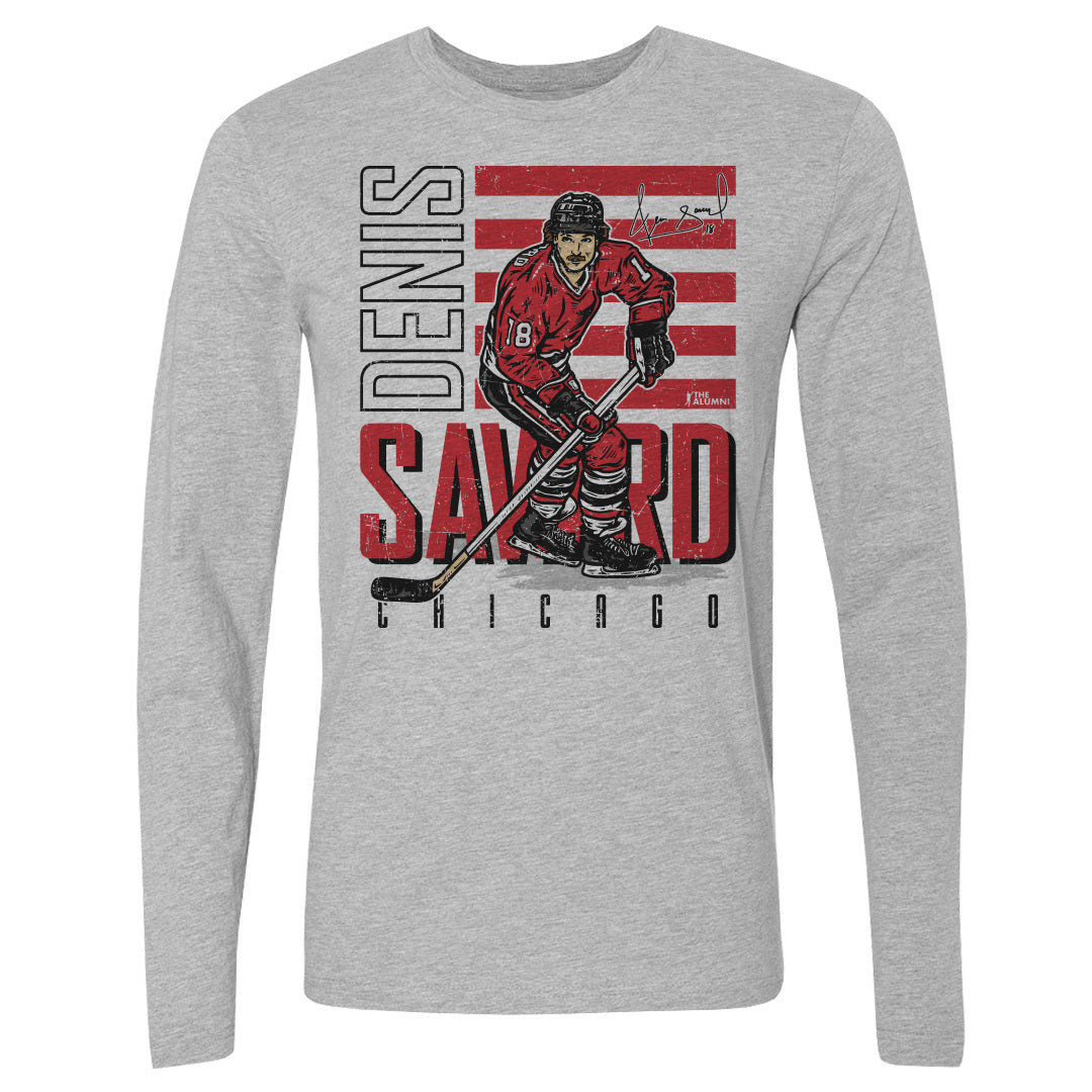 Denis Savard Men&#39;s Long Sleeve T-Shirt | 500 LEVEL