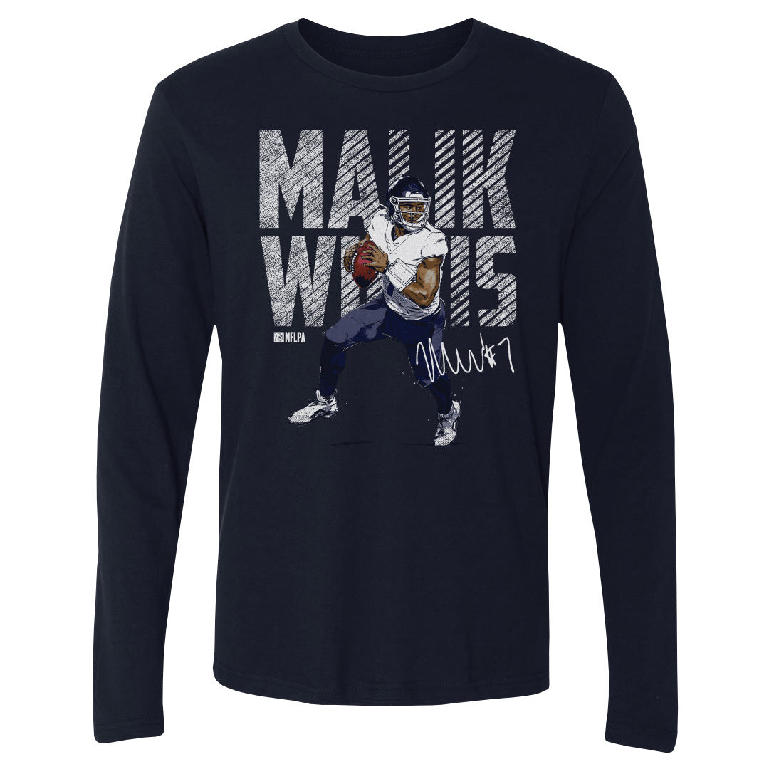 Malik Willis Men&#39;s Long Sleeve T-Shirt | 500 LEVEL