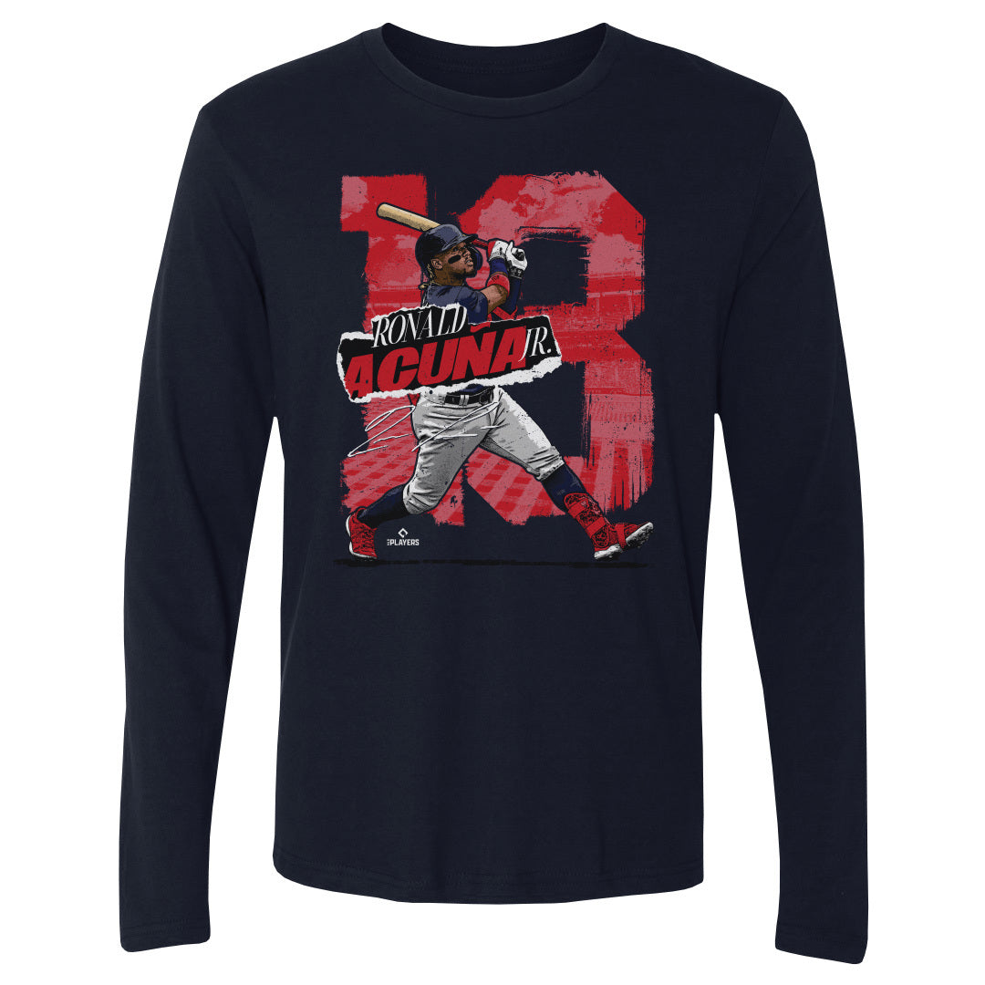 Ronald Acuna Jr. Men&#39;s Long Sleeve T-Shirt | 500 LEVEL