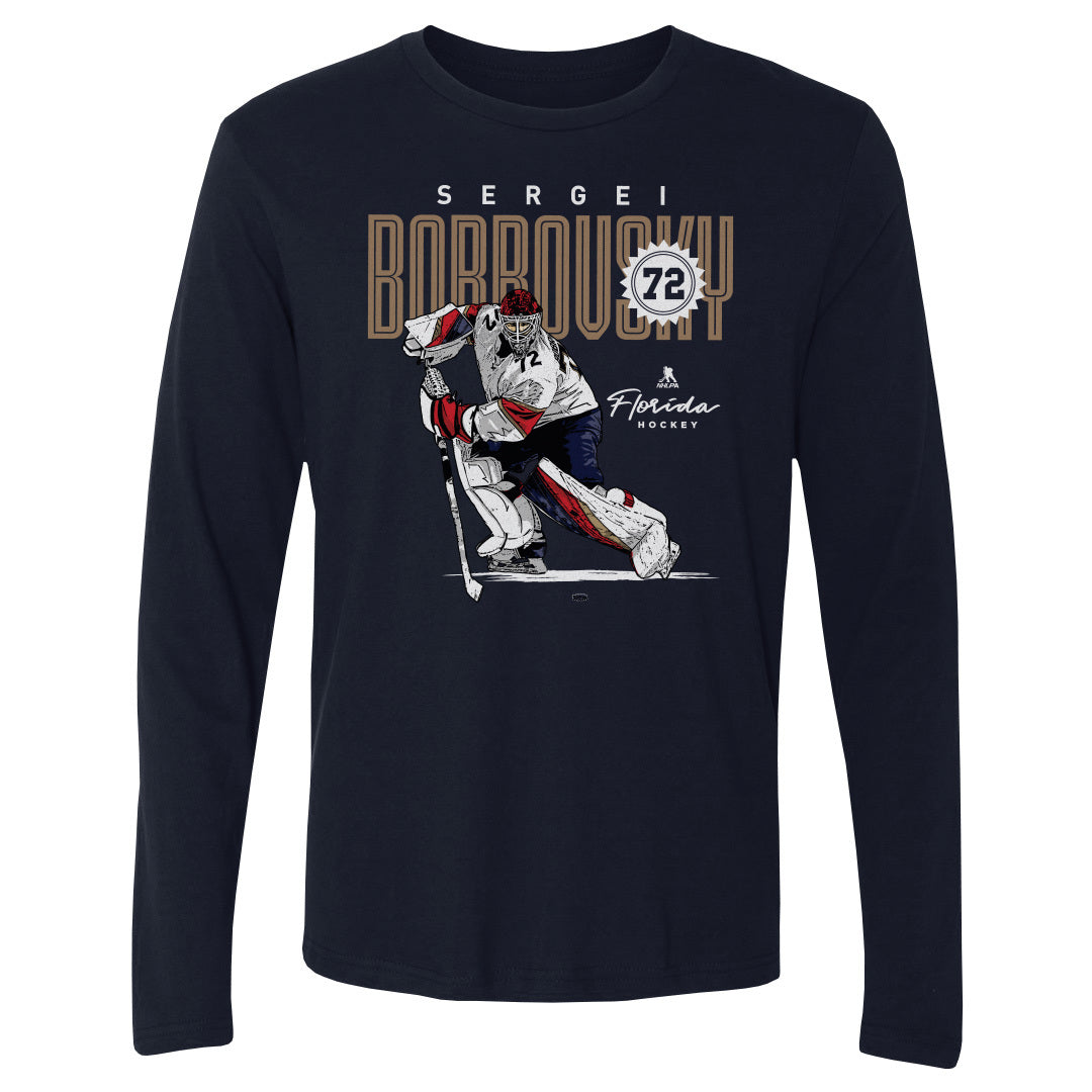 Sergei Bobrovsky Men&#39;s Long Sleeve T-Shirt | 500 LEVEL