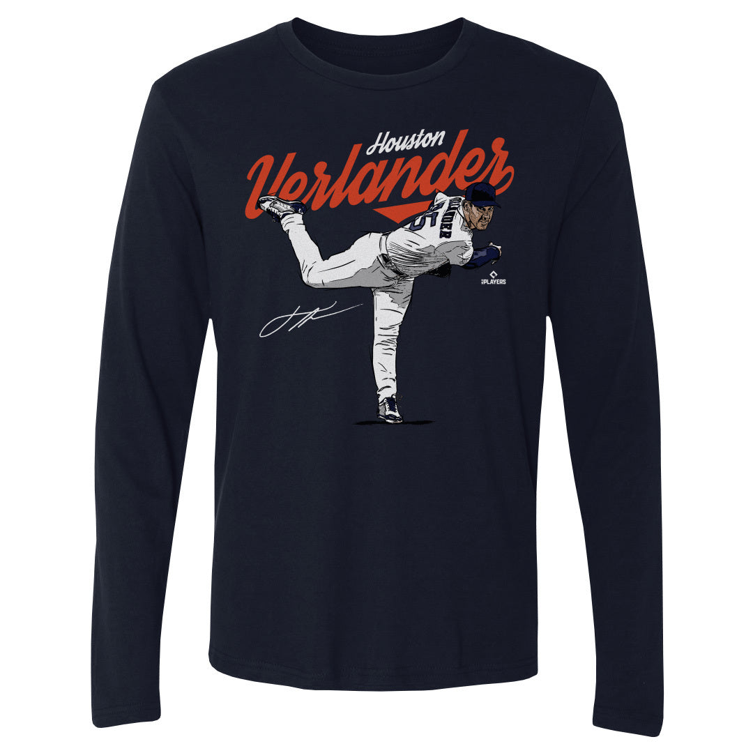 Justin Verlander Men&#39;s Long Sleeve T-Shirt | 500 LEVEL