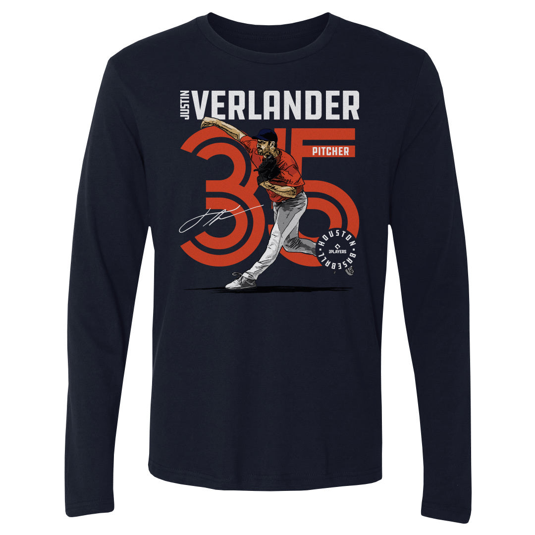 Justin Verlander Men&#39;s Long Sleeve T-Shirt | 500 LEVEL