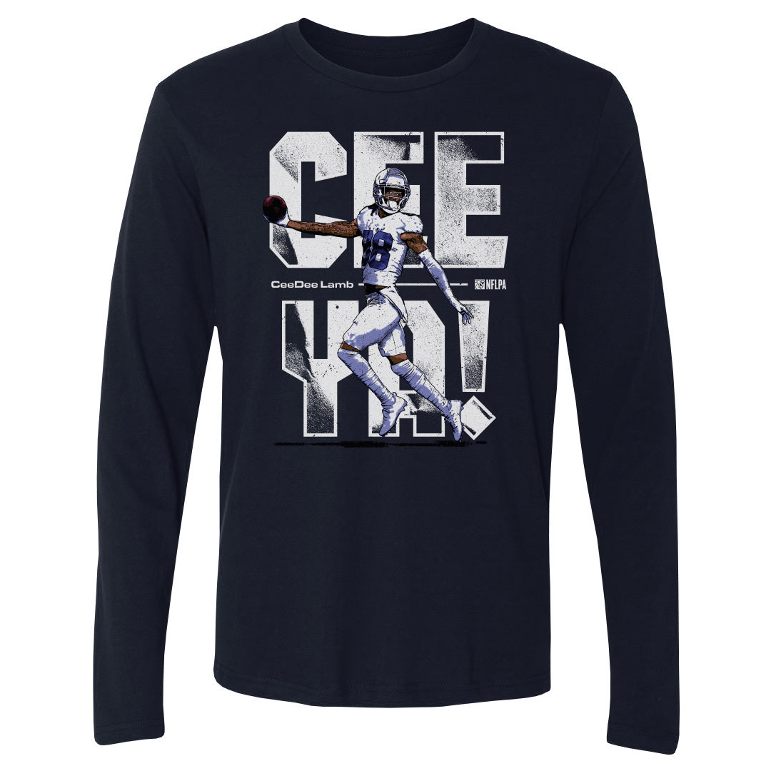 CeeDee Lamb Men&#39;s Long Sleeve T-Shirt | 500 LEVEL