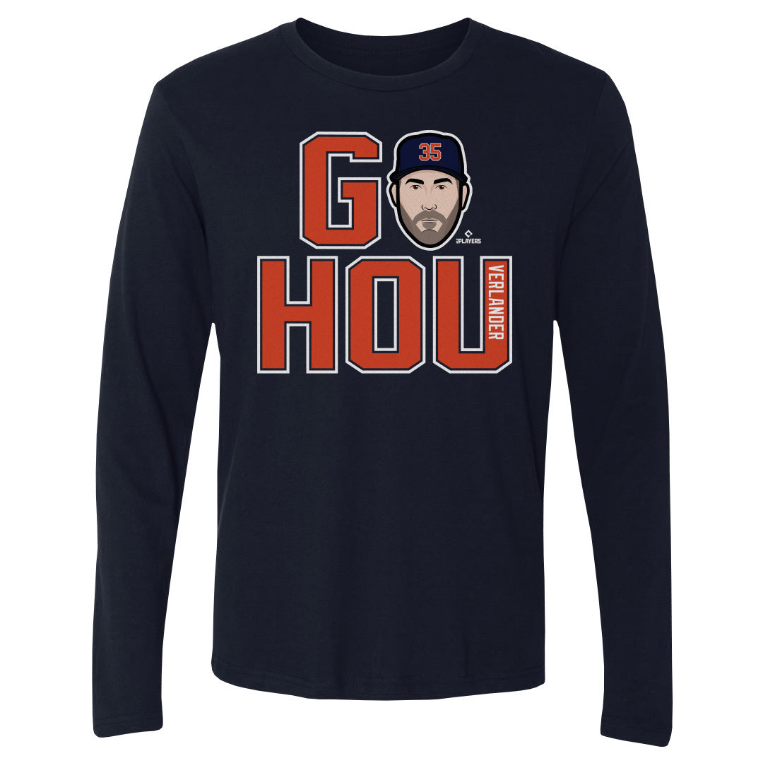 Justin Verlander Men&#39;s Long Sleeve T-Shirt | 500 LEVEL