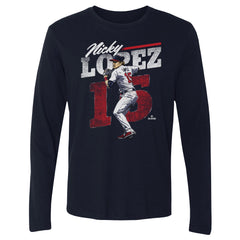 Atlanta Braves Nicky Lopez Men's Cotton T-Shirt - Heather Gray - Atlanta | 500 Level Major League Baseball Players Association (MLBPA)