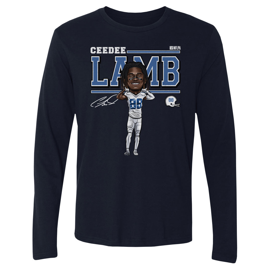 CeeDee Lamb Men&#39;s Long Sleeve T-Shirt | 500 LEVEL