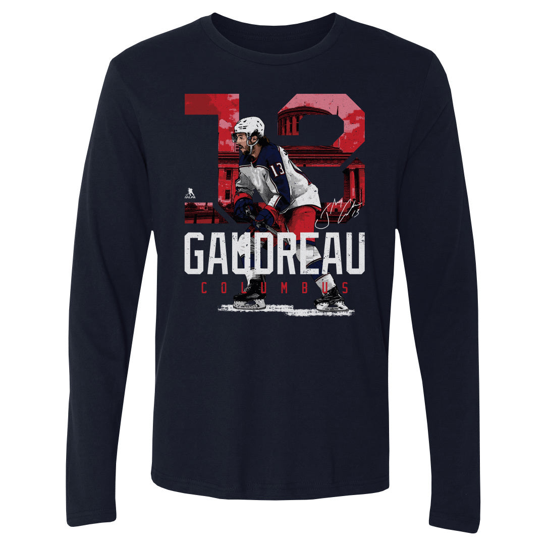 Johnny Gaudreau Men&#39;s Long Sleeve T-Shirt | 500 LEVEL