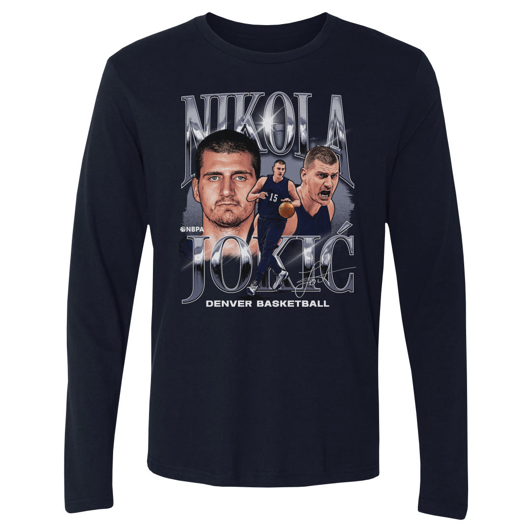 Nikola Jokic Men&#39;s Long Sleeve T-Shirt | 500 LEVEL