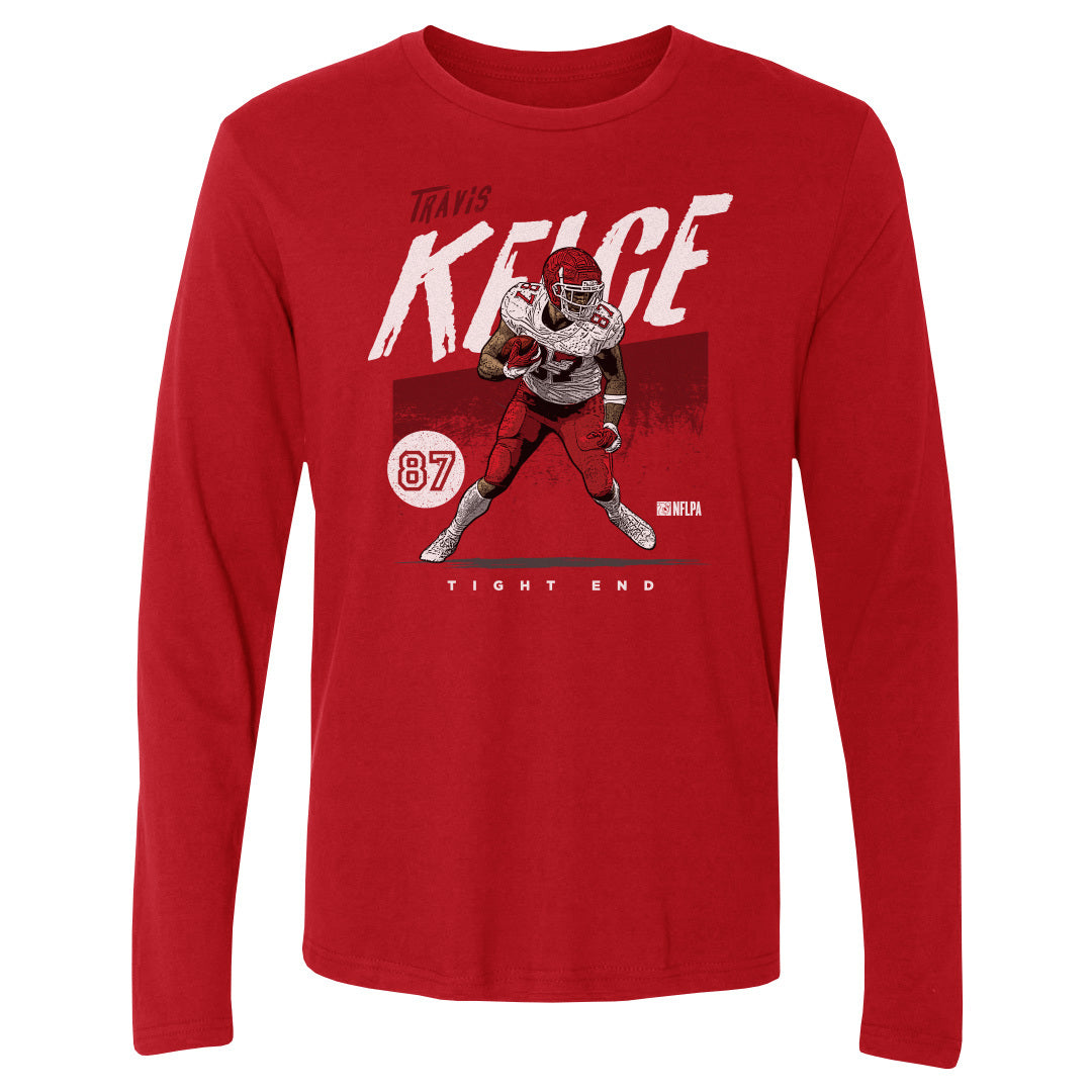 Travis Kelce Men&#39;s Long Sleeve T-Shirt | 500 LEVEL