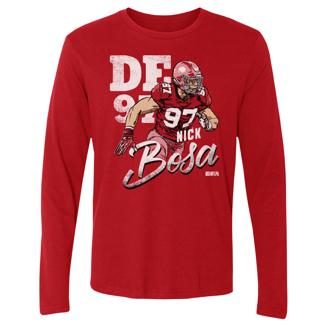 Nick Bosa Men&#39;s Long Sleeve T-Shirt | 500 LEVEL