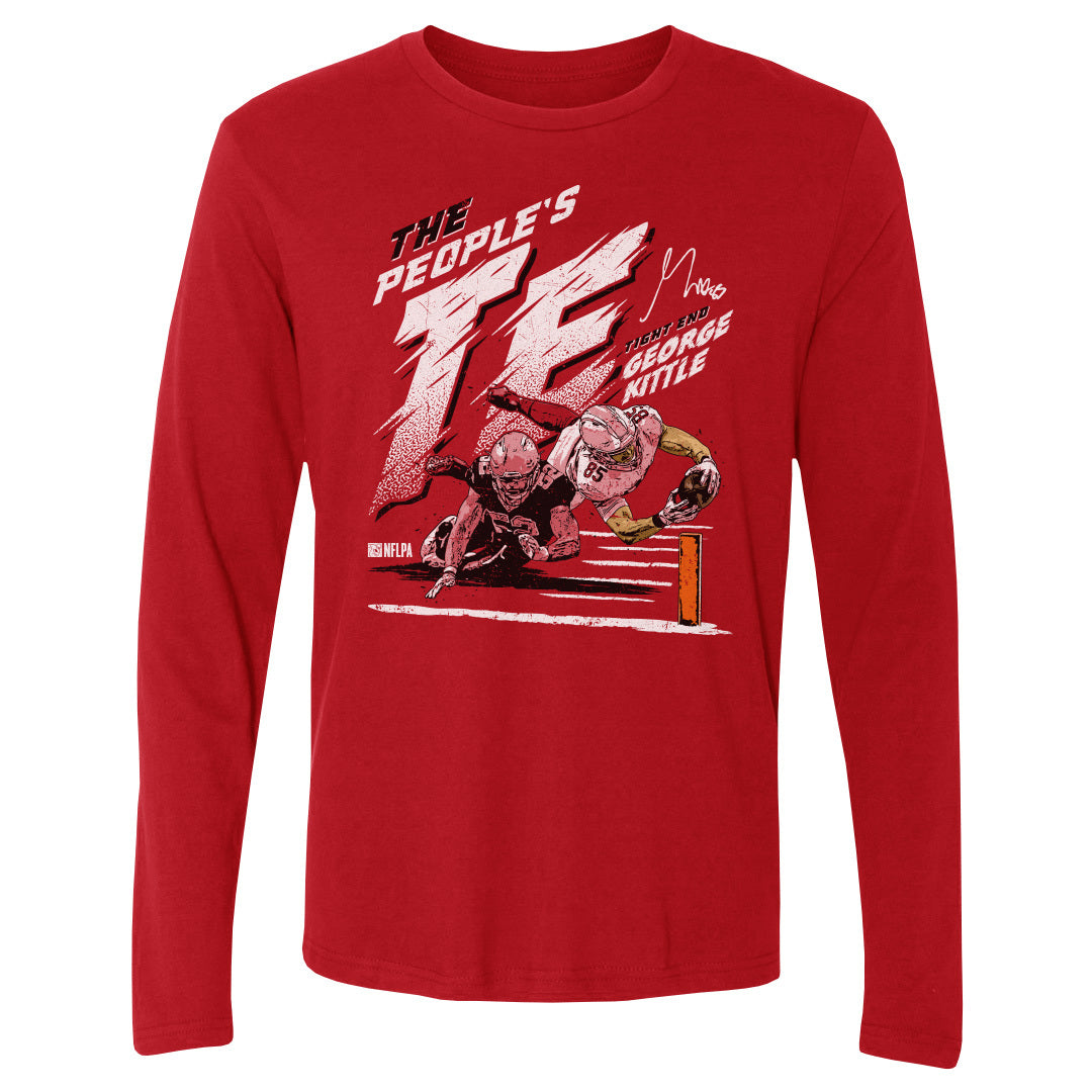 George Kittle Men&#39;s Long Sleeve T-Shirt | 500 LEVEL