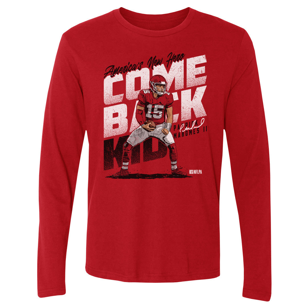 Patrick Mahomes Men&#39;s Long Sleeve T-Shirt | 500 LEVEL