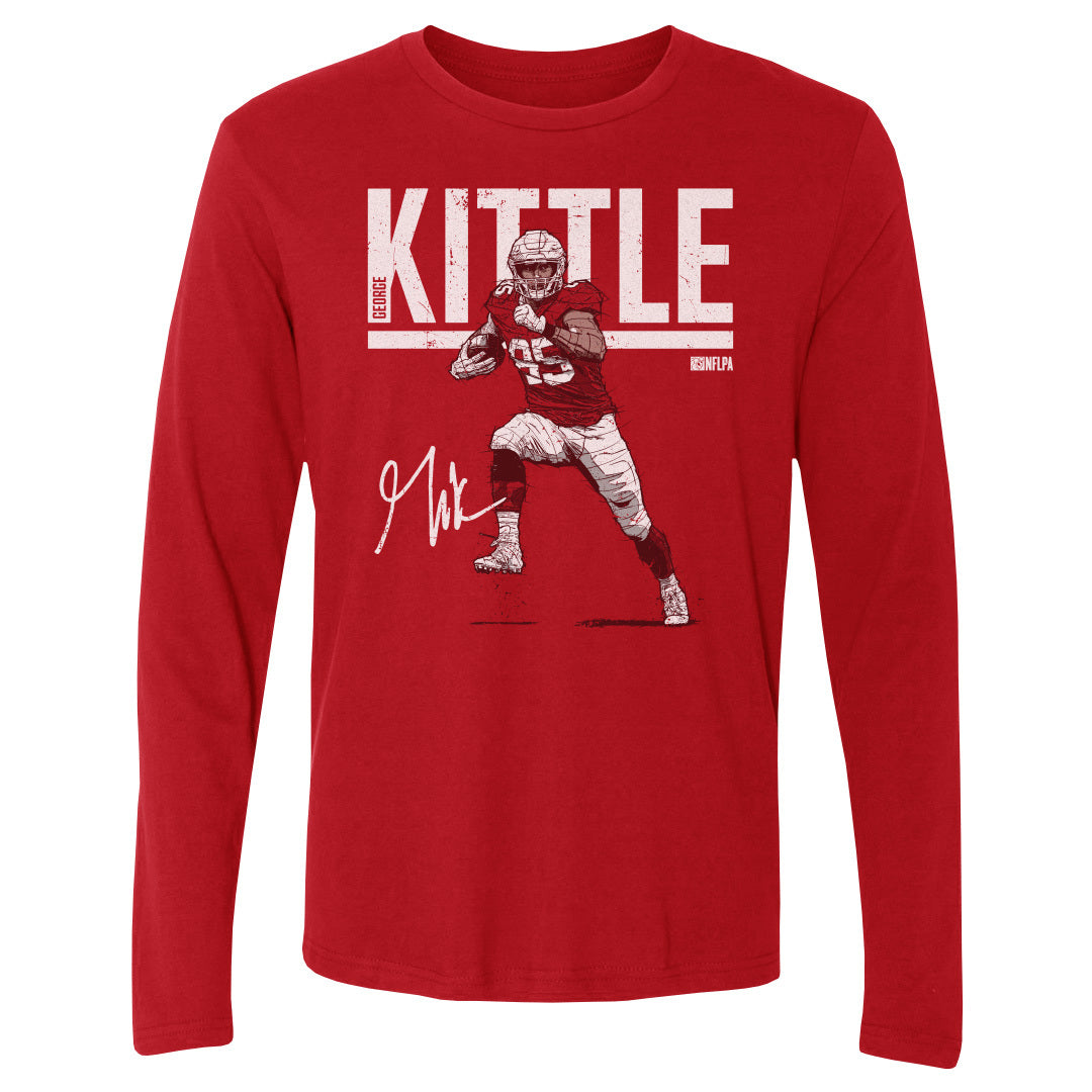 George Kittle Men&#39;s Long Sleeve T-Shirt | 500 LEVEL