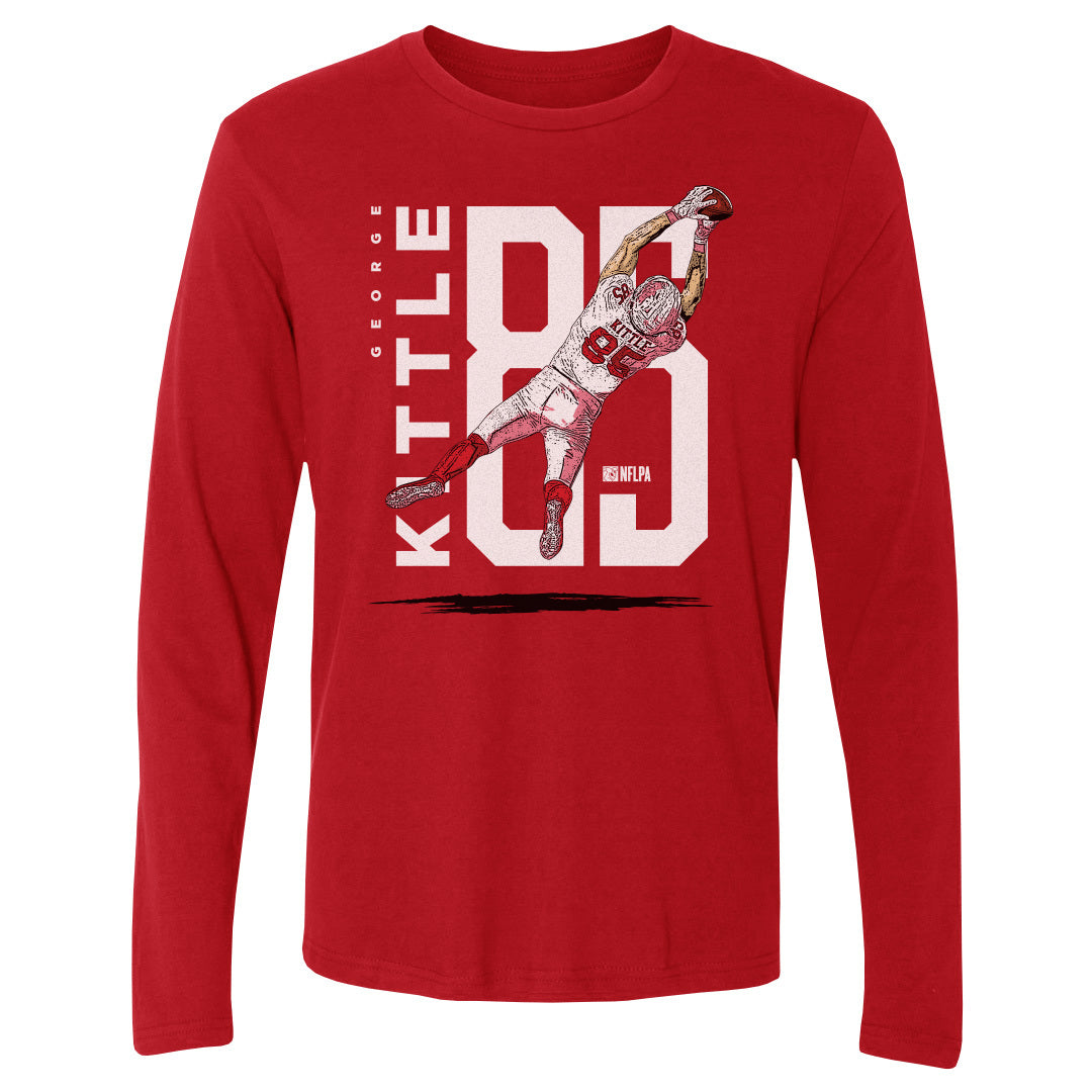 George Kittle Men&#39;s Long Sleeve T-Shirt | 500 LEVEL