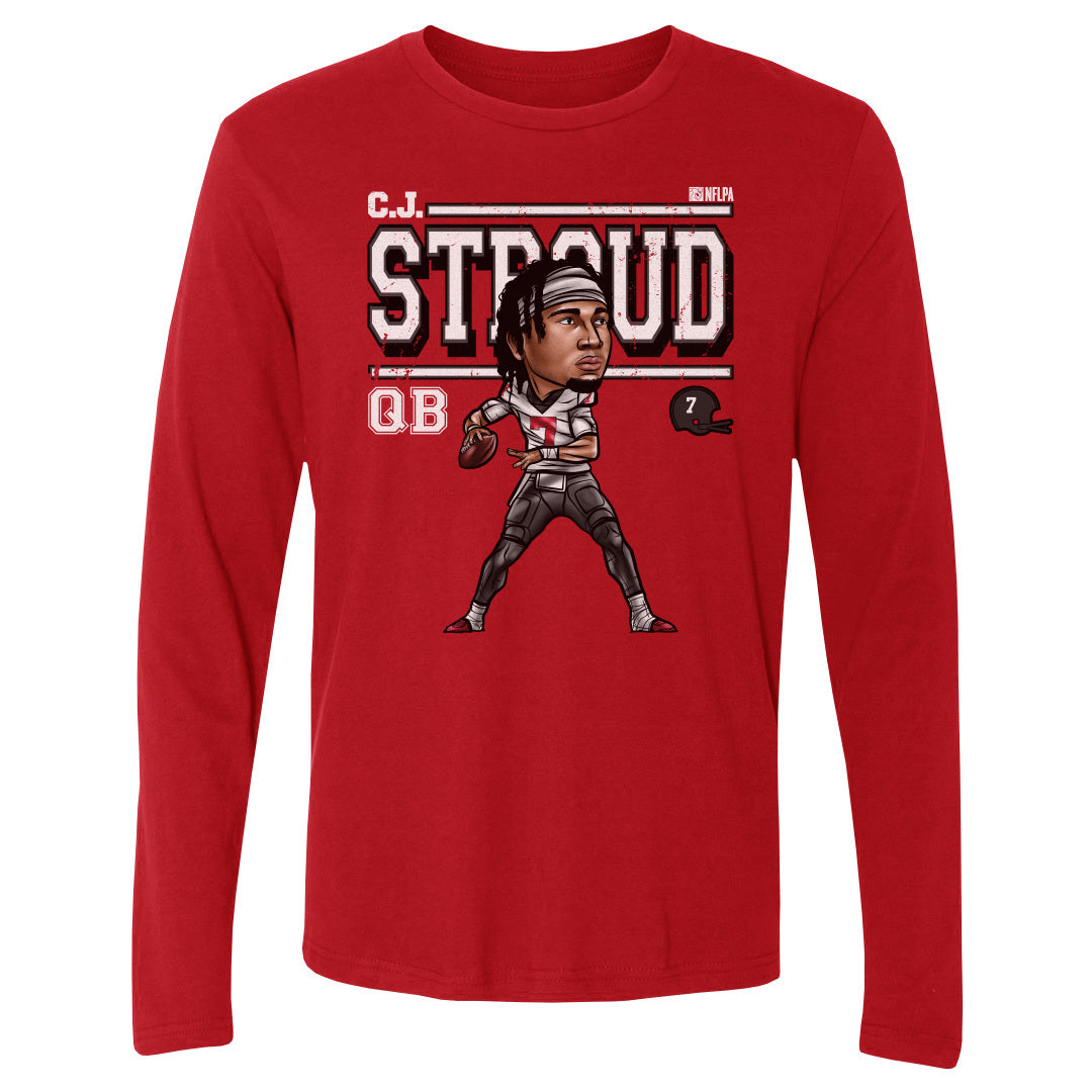 C.J. Stroud Men&#39;s Long Sleeve T-Shirt | 500 LEVEL