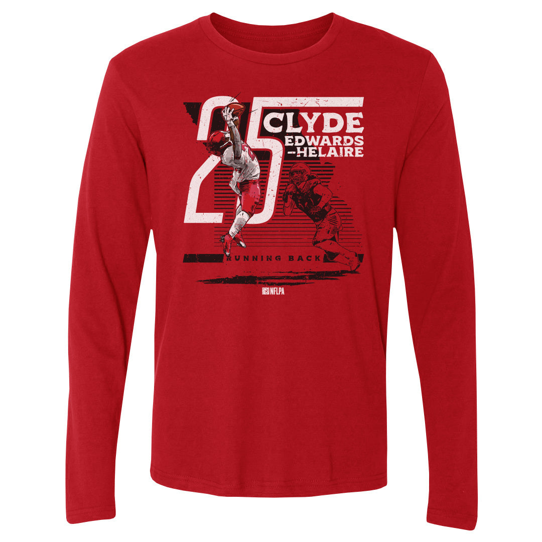 Clyde Edwards-Helaire Men&#39;s Long Sleeve T-Shirt | 500 LEVEL