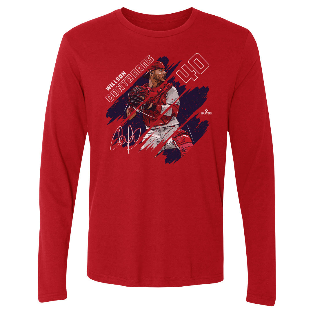 Willson Contreras Men&#39;s Long Sleeve T-Shirt | 500 LEVEL