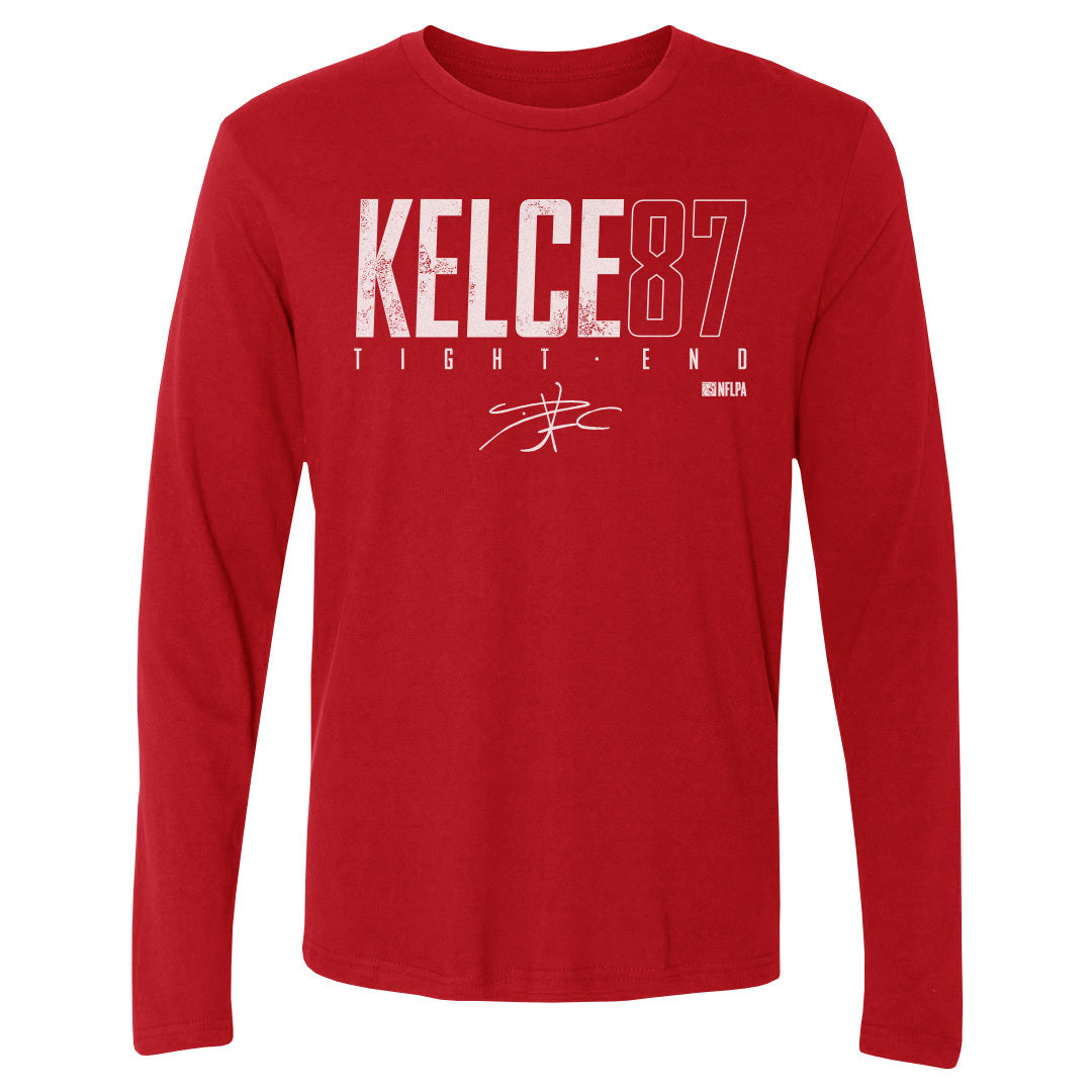 Travis Kelce Men&#39;s Long Sleeve T-Shirt | 500 LEVEL