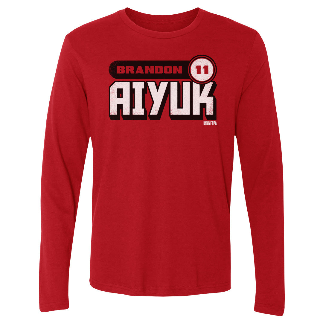 Brandon Aiyuk Men&#39;s Long Sleeve T-Shirt | 500 LEVEL