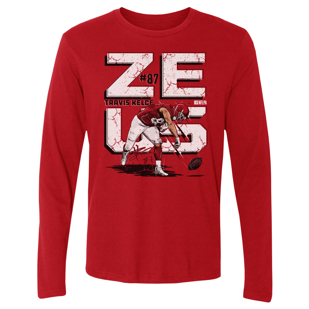 Travis Kelce Men&#39;s Long Sleeve T-Shirt | 500 LEVEL