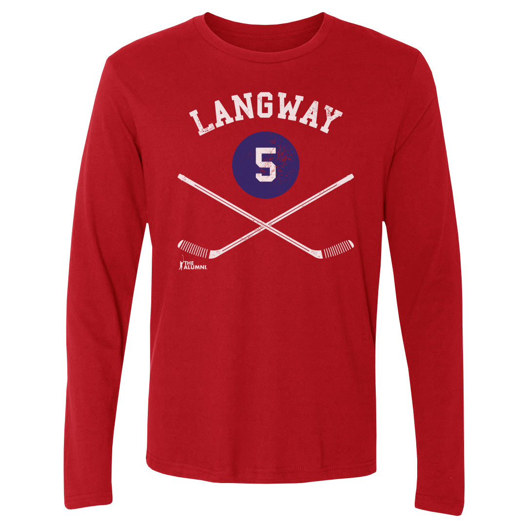 Rod Langway Men&#39;s Long Sleeve T-Shirt | 500 LEVEL