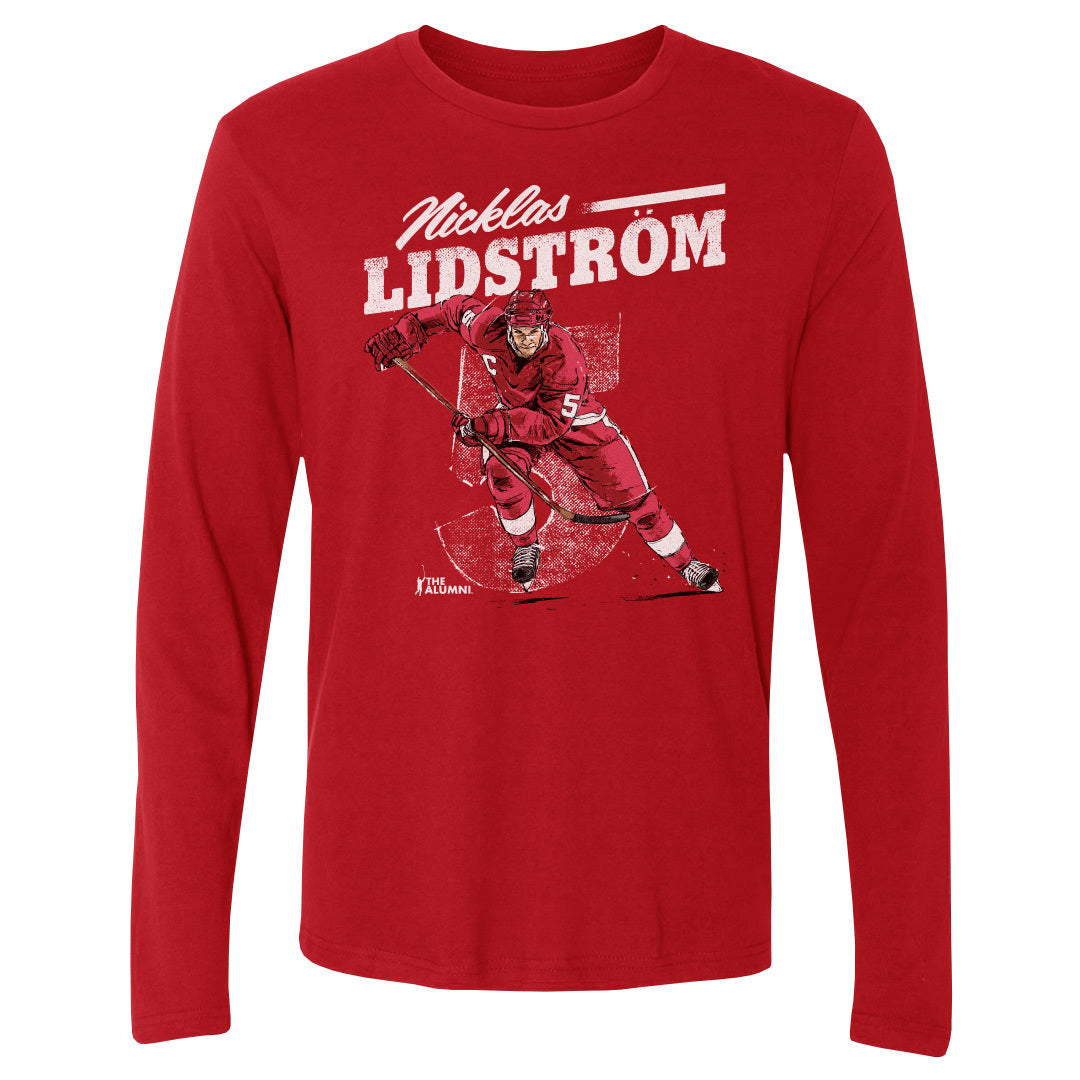 Nicklas Lidstrom Men&#39;s Long Sleeve T-Shirt | 500 LEVEL