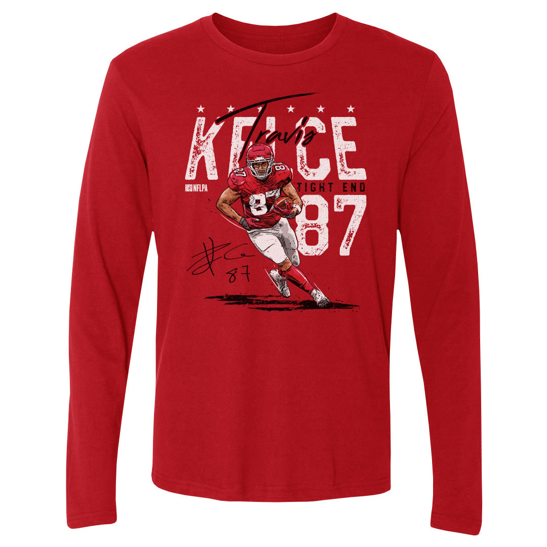 Travis Kelce Men&#39;s Long Sleeve T-Shirt | 500 LEVEL