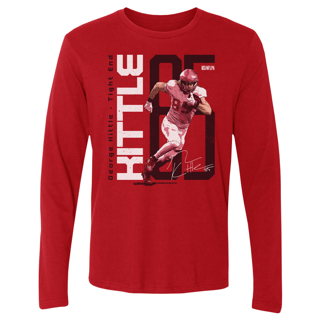 George Kittle Men&#39;s Long Sleeve T-Shirt | 500 LEVEL