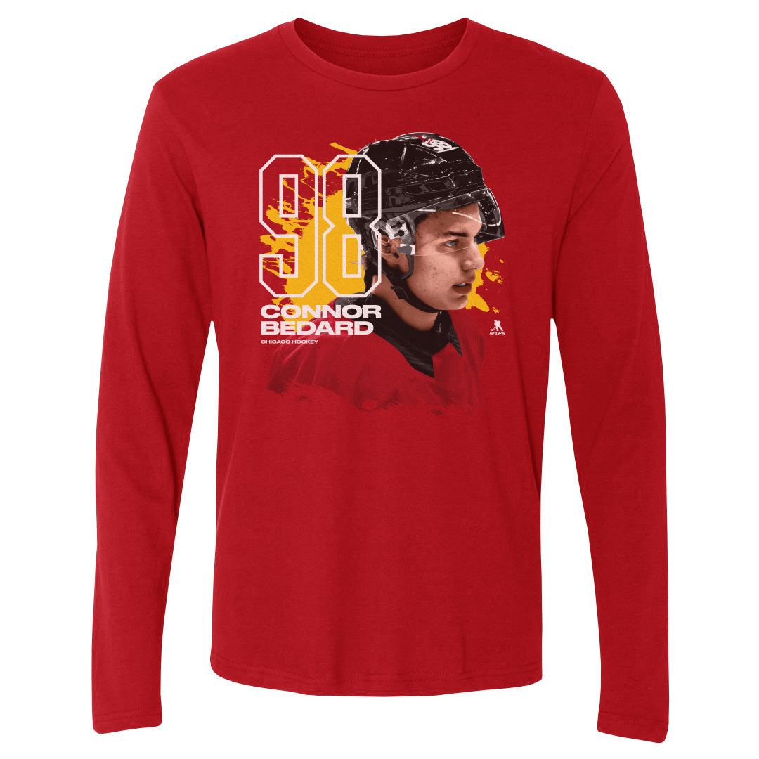 Connor Bedard Men&#39;s Long Sleeve T-Shirt | 500 LEVEL