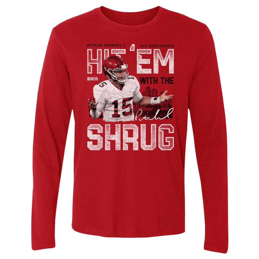 Patrick Mahomes Men&#39;s Long Sleeve T-Shirt | 500 LEVEL