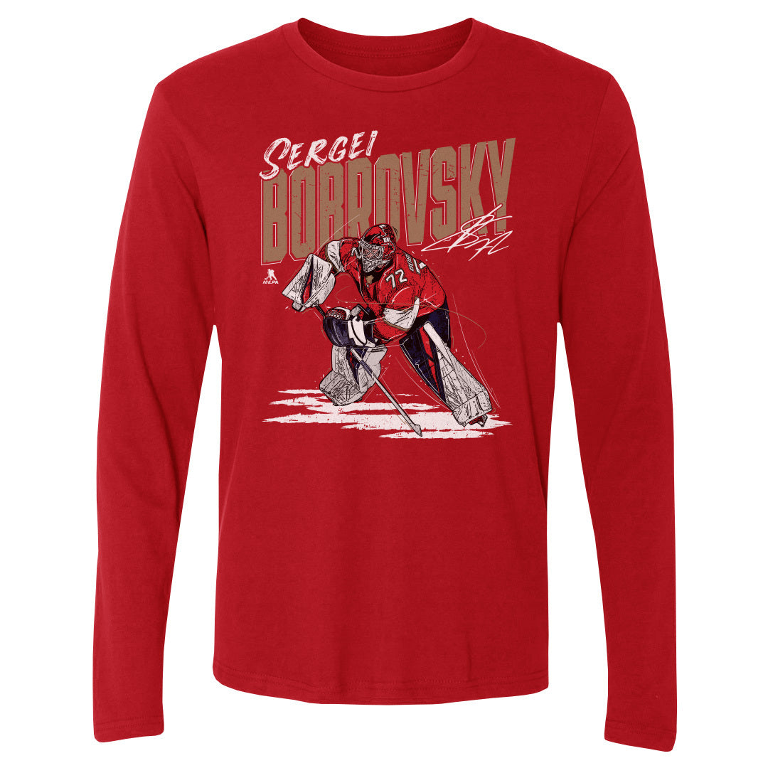 Sergei Bobrovsky Men&#39;s Long Sleeve T-Shirt | 500 LEVEL