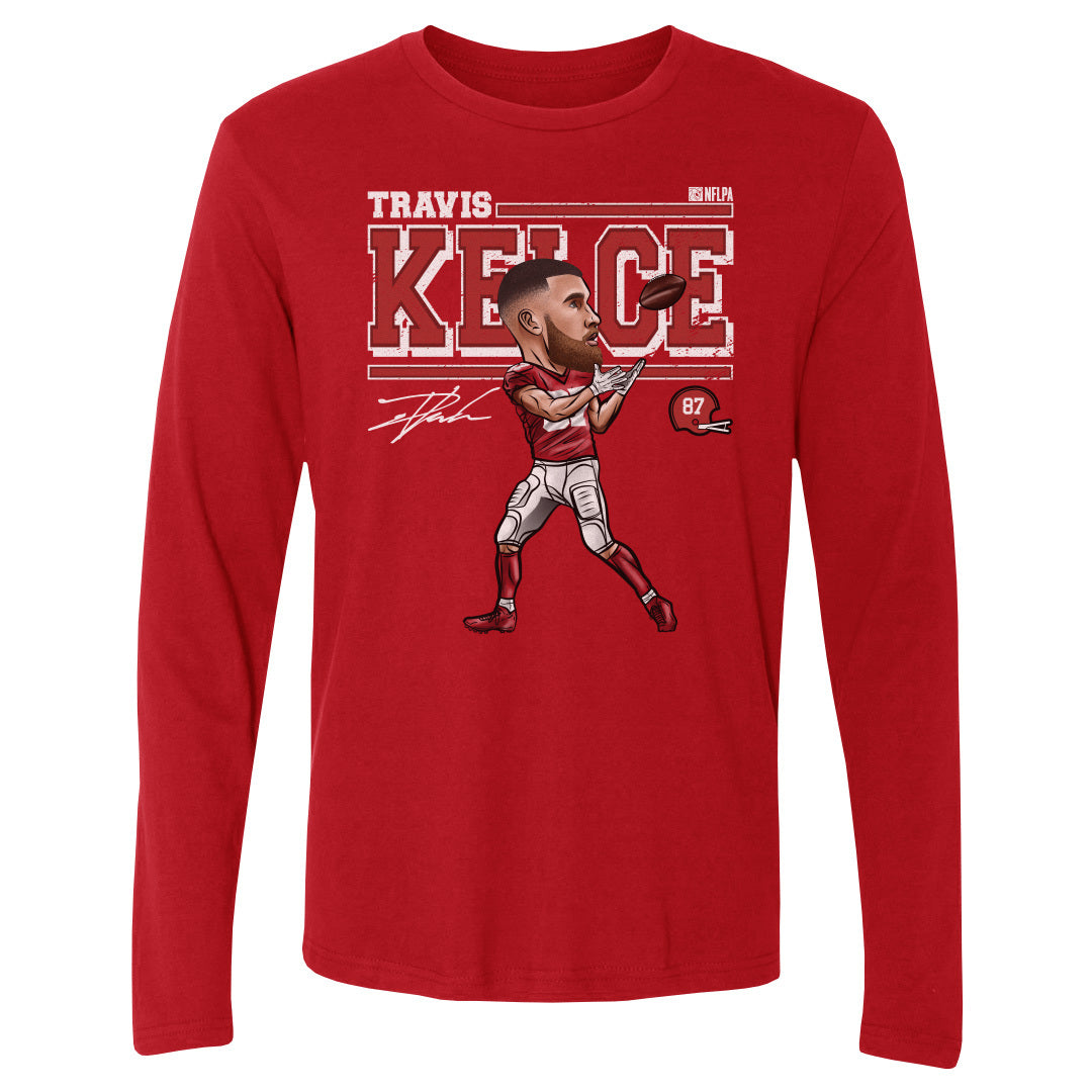 Travis Kelce Men's Long Sleeve T-Shirt 3601, Kansas City Football Men's Long  Sleeve T-Shirt