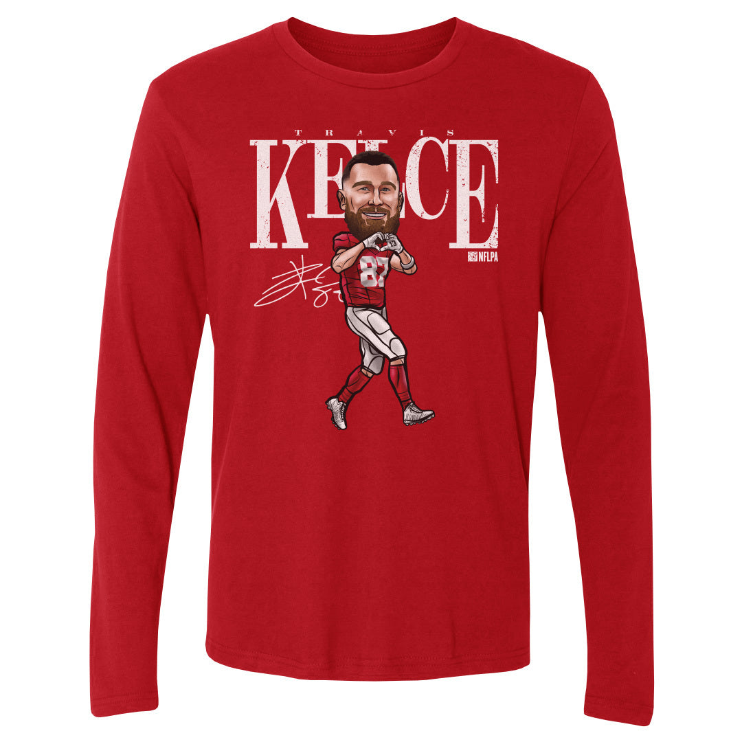 Travis Kelce Men&#39;s Long Sleeve T-Shirt | 500 LEVEL