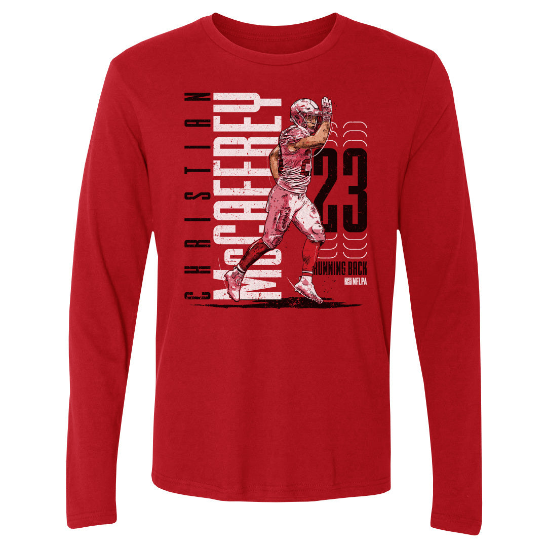 Christian McCaffrey Men&#39;s Long Sleeve T-Shirt | 500 LEVEL