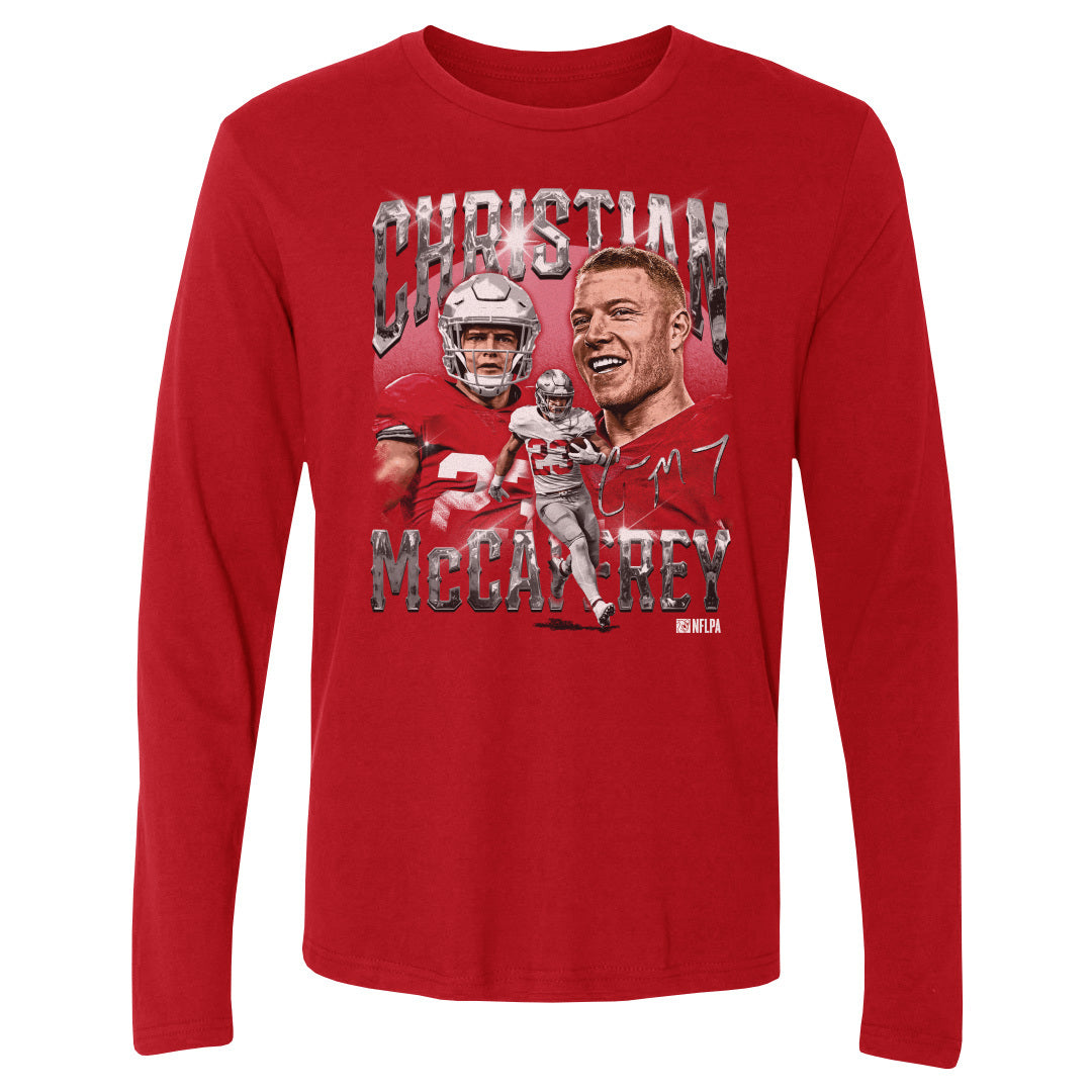 Christian McCaffrey Men&#39;s Long Sleeve T-Shirt | 500 LEVEL