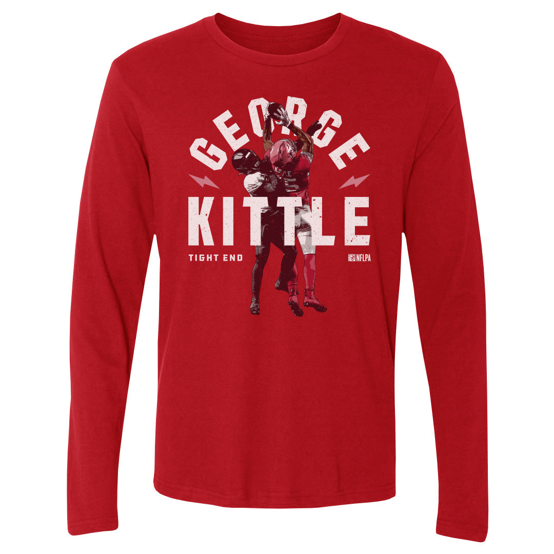 George Kittle Men&#39;s Long Sleeve T-Shirt | 500 LEVEL