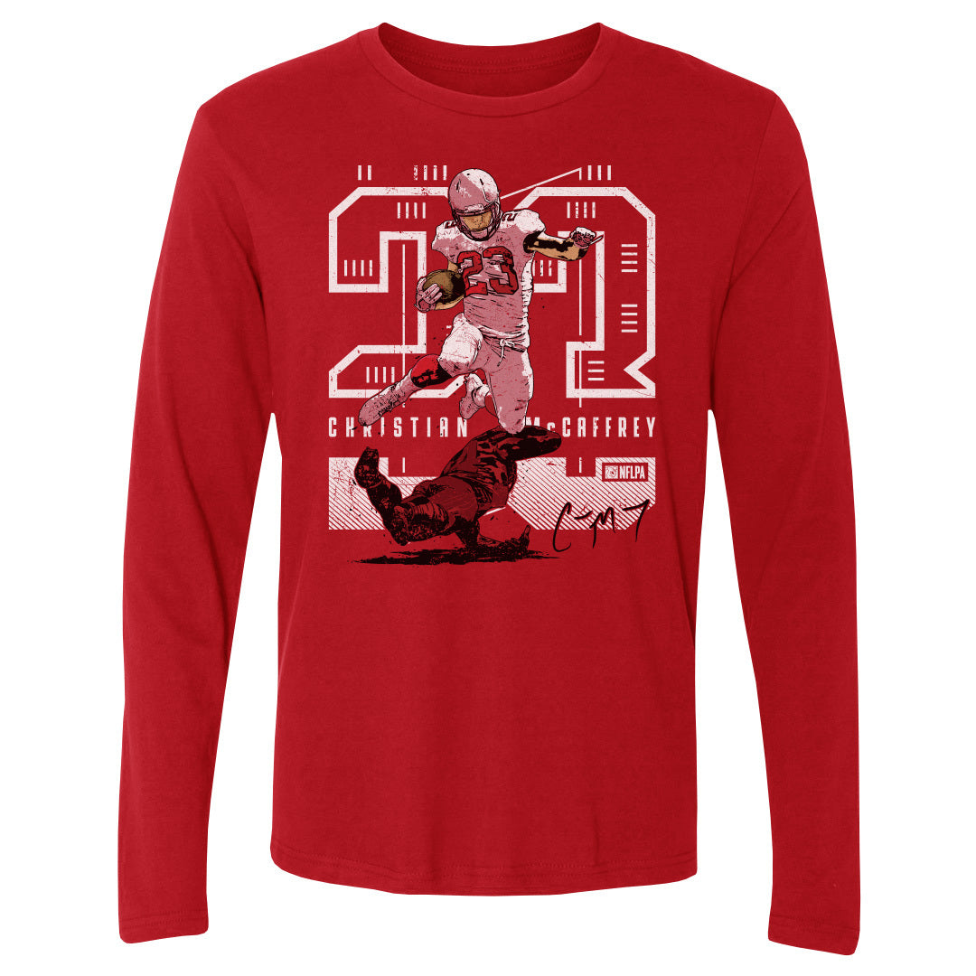 Christian McCaffrey Men&#39;s Long Sleeve T-Shirt | 500 LEVEL